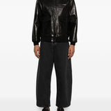 Giacca in pelle in nero Yohji yamamoto - uomo 