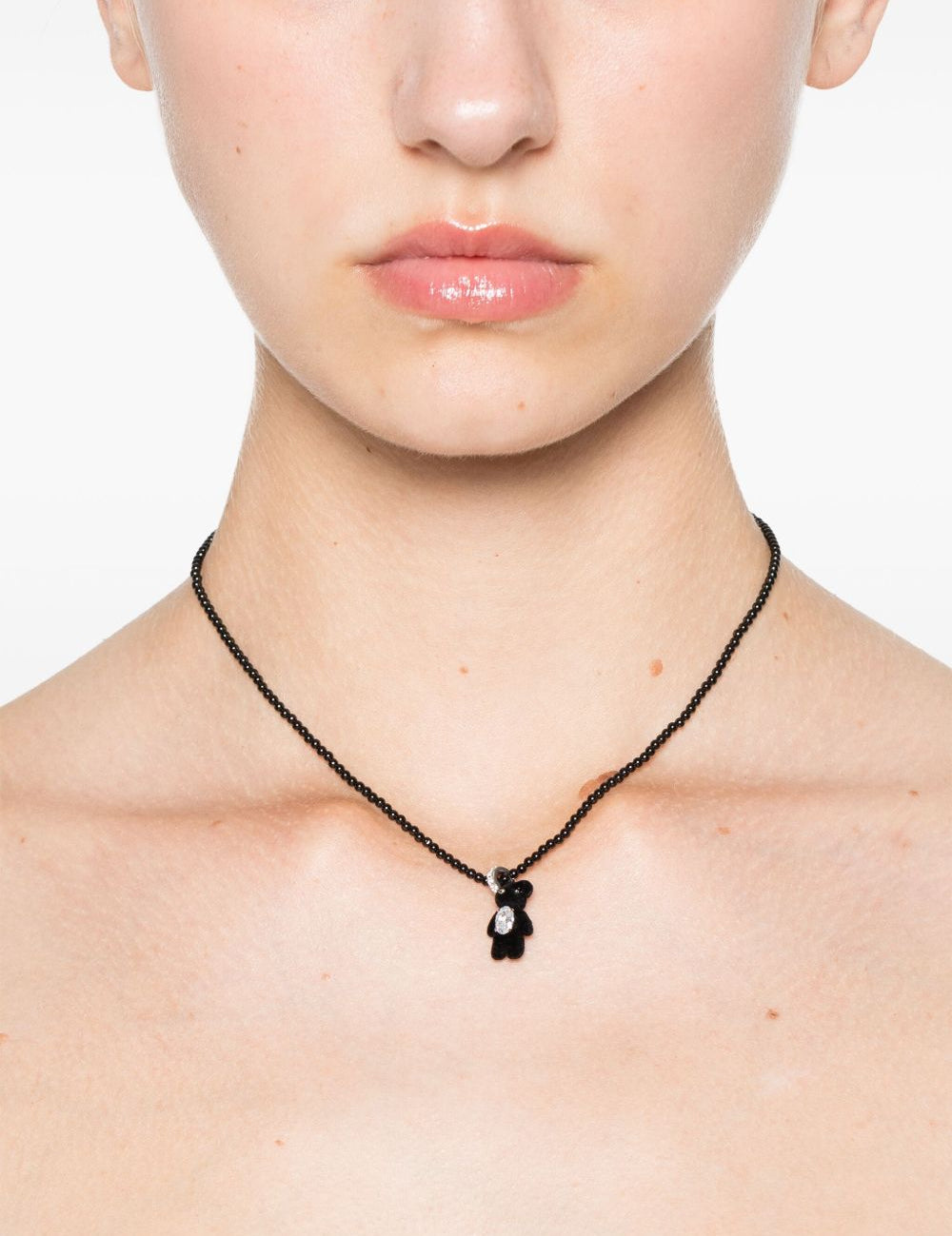 Collana con teddy bear in nero Yvmin - donna 