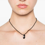 Collana con teddy bear in nero Yvmin - donna 
