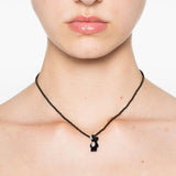 Collana con teddy bear in nero Yvmin - donna 