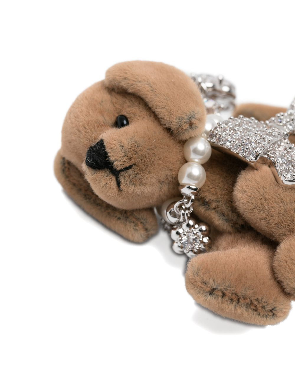 Orecchini a forma di cucciolo con fiocco pave' in marrone Yvmin - donna 