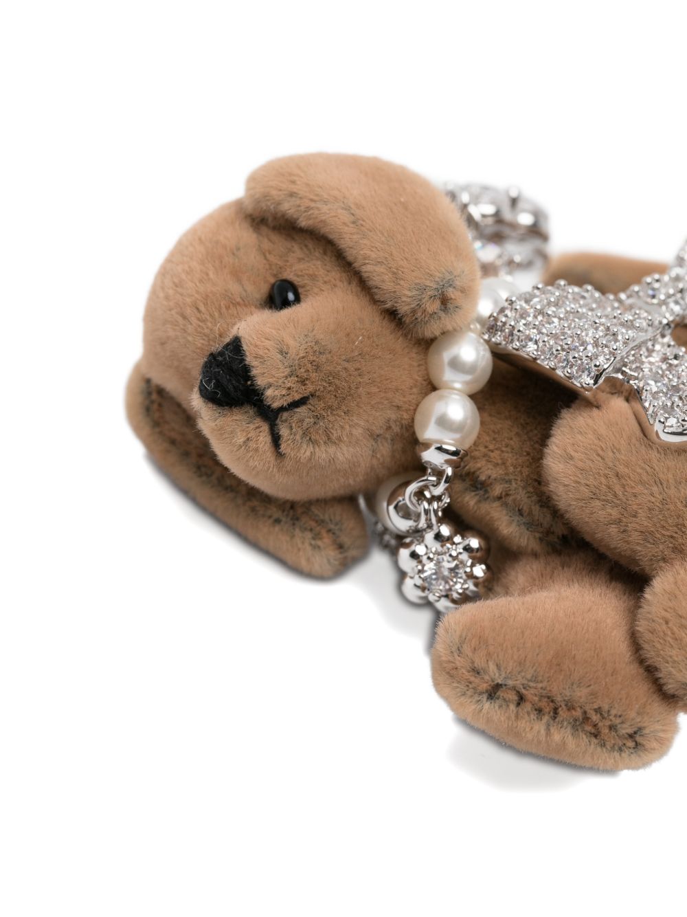 Orecchini a forma di cucciolo con fiocco pave' in marrone Yvmin - donna 