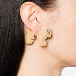 Orecchini a forma di cucciolo in marrone Yvmin - donna 