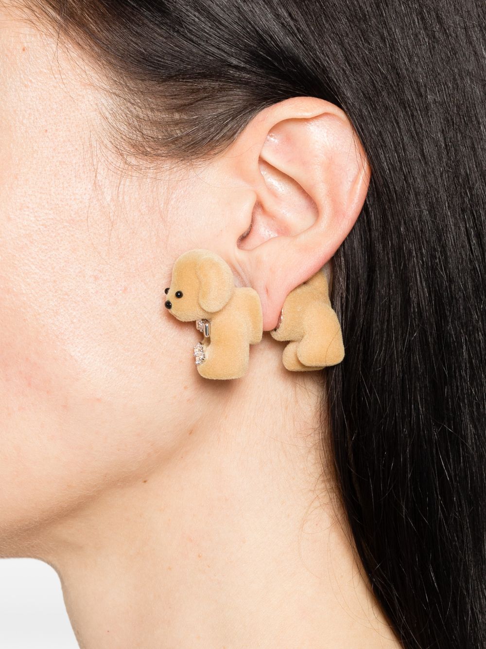 Orecchini a forma di cucciolo in marrone Yvmin - donna 