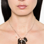 Collana con ciondolo a forma di cane in marrone Yvmin - donna 
