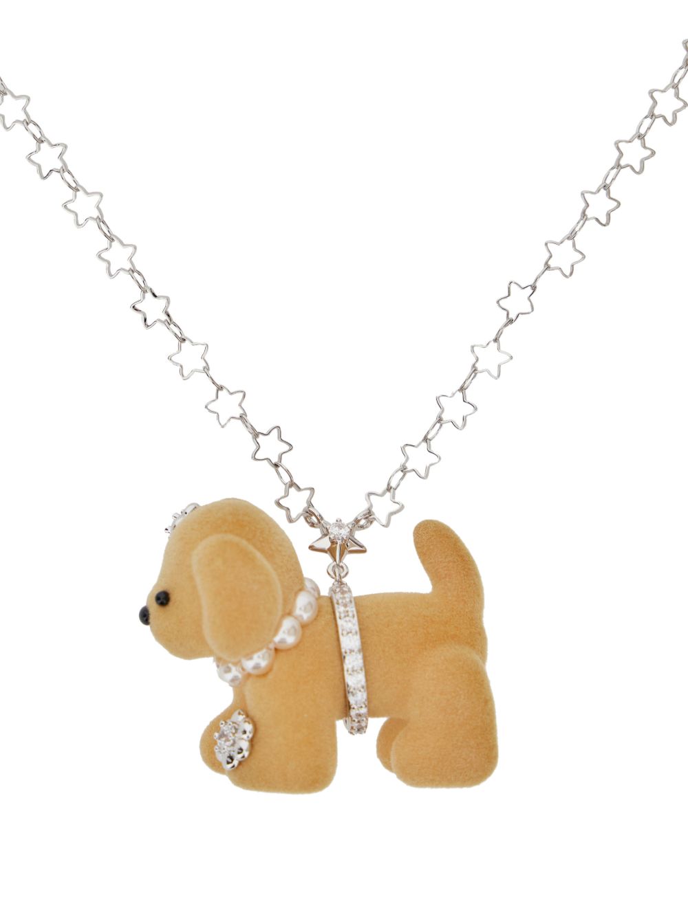 Collana puppy in argento e beige YVMIN - donna 