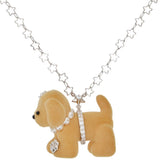 Collana puppy in argento e beige YVMIN - donna 
