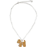 Collana puppy in argento e beige YVMIN - donna 