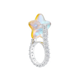 Anello lucky star in giallo e argento Yvmin - donna 