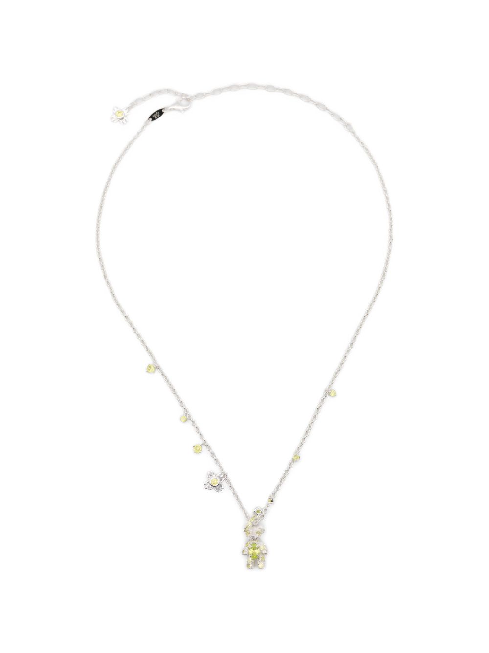 Collana con ciondolo a forma di orsetto fiorito in argento Yvmin - donna 