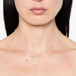 Collana con ciondolo a forma di orsetto fiorito in argento Yvmin - donna 