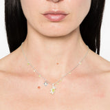 Collana con ciondolo a forma di orsetto fiorito in argento Yvmin - donna 