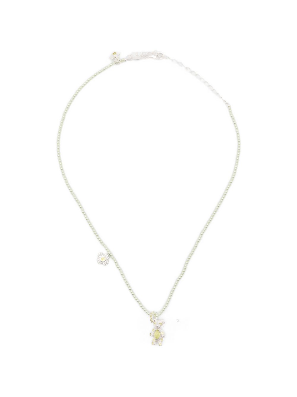 Collana con ciondolo a forma di fiore e orso in argento Yvmin - donna 