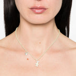 Collana con ciondolo a forma di fiore e orso in argento Yvmin - donna 