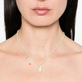 Collana con ciondolo a forma di fiore e orso in argento Yvmin - donna 