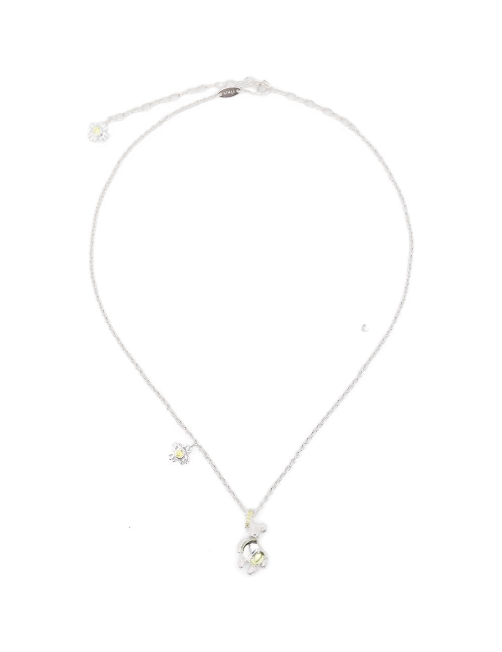 Collana con ciondolo a forma di orso fiore in argento Yvmin - donna 