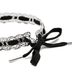 Choker in pizzo in nero Yvmin - donna 