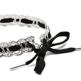 Choker in pizzo in nero Yvmin - donna 