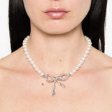 Collana con fiocco in bianco Yvmin - donna 