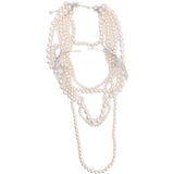 Collana con dettagli a nastro in avorio Yvmin - donna 
