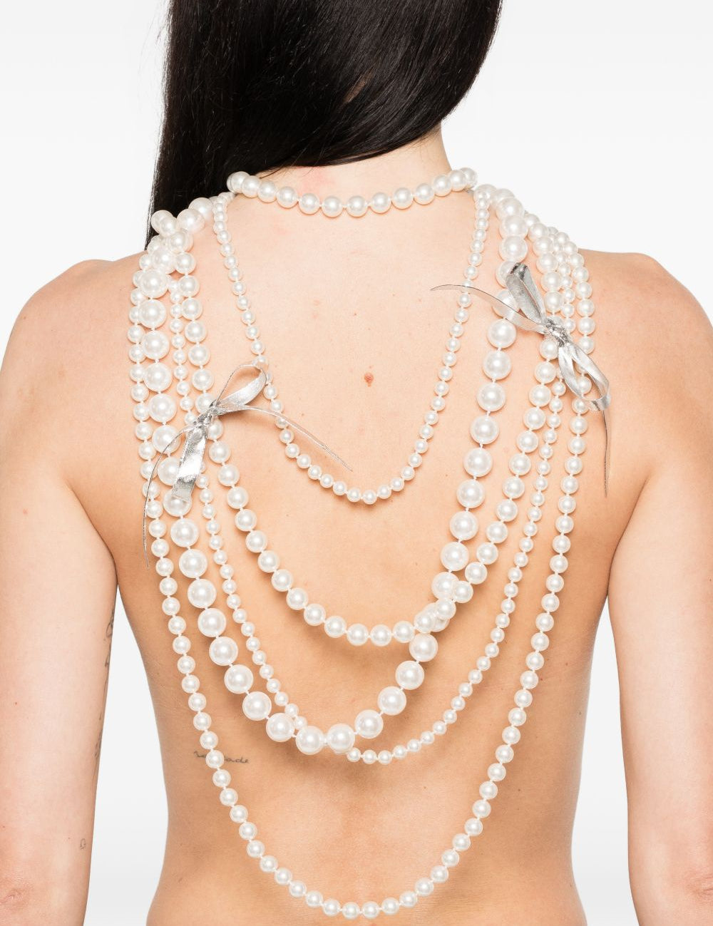 Collana con dettagli a nastro in avorio Yvmin - donna 