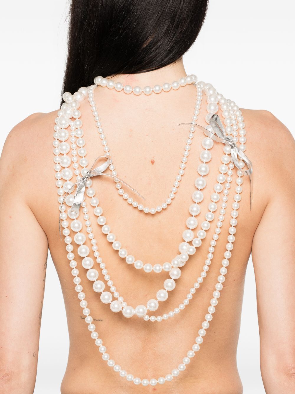 Collana con dettagli a nastro in avorio Yvmin - donna 