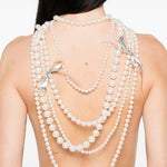 Collana con dettagli a nastro in avorio Yvmin - donna 