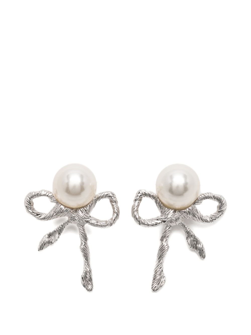 Orecchini con fiocco in corda intrecciata in argento Yvmin - donna 