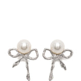 Orecchini con fiocco in corda intrecciata in argento Yvmin - donna 