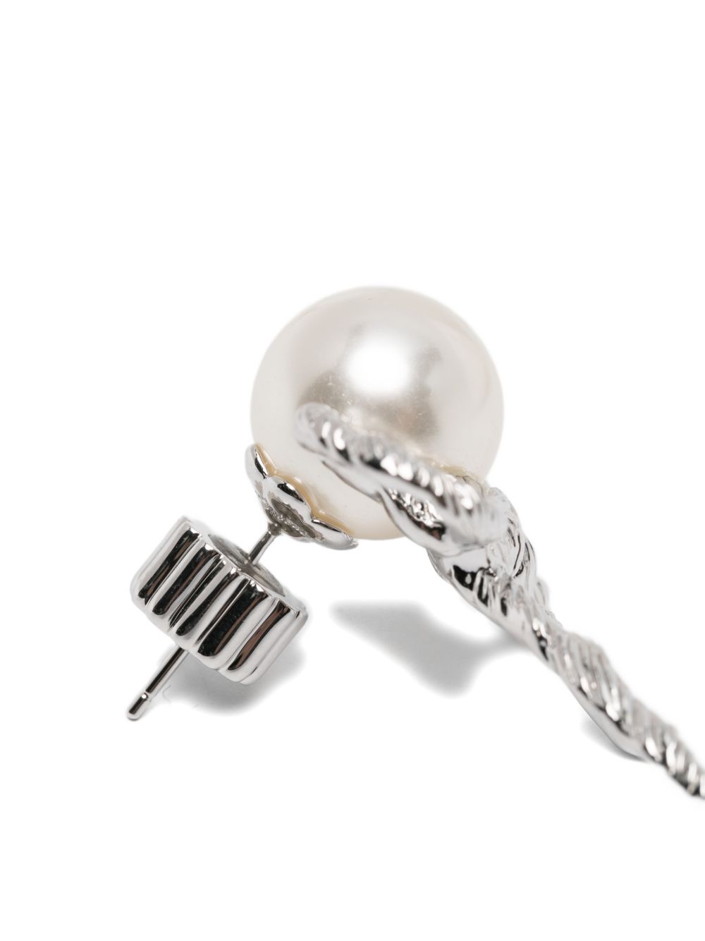 Orecchini con fiocco in corda intrecciata in argento Yvmin - donna 