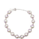 Collana con perline floreali in argento Yvmin - donna 