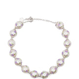 Collana con perline floreali in argento Yvmin - donna 
