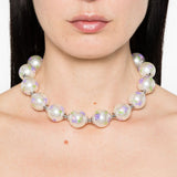 Collana con perline floreali in argento Yvmin - donna 