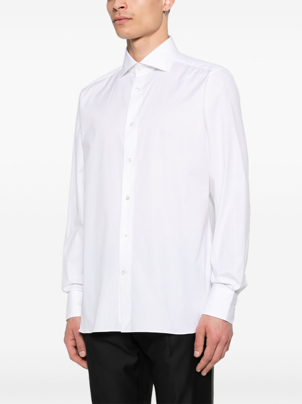 Camicia classica a maniche lunghe in bianco Zegna - uomo 