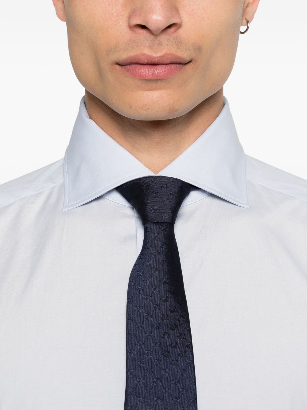 Camicia classica a maniche lunghe in azzurro Zegna - uomo 