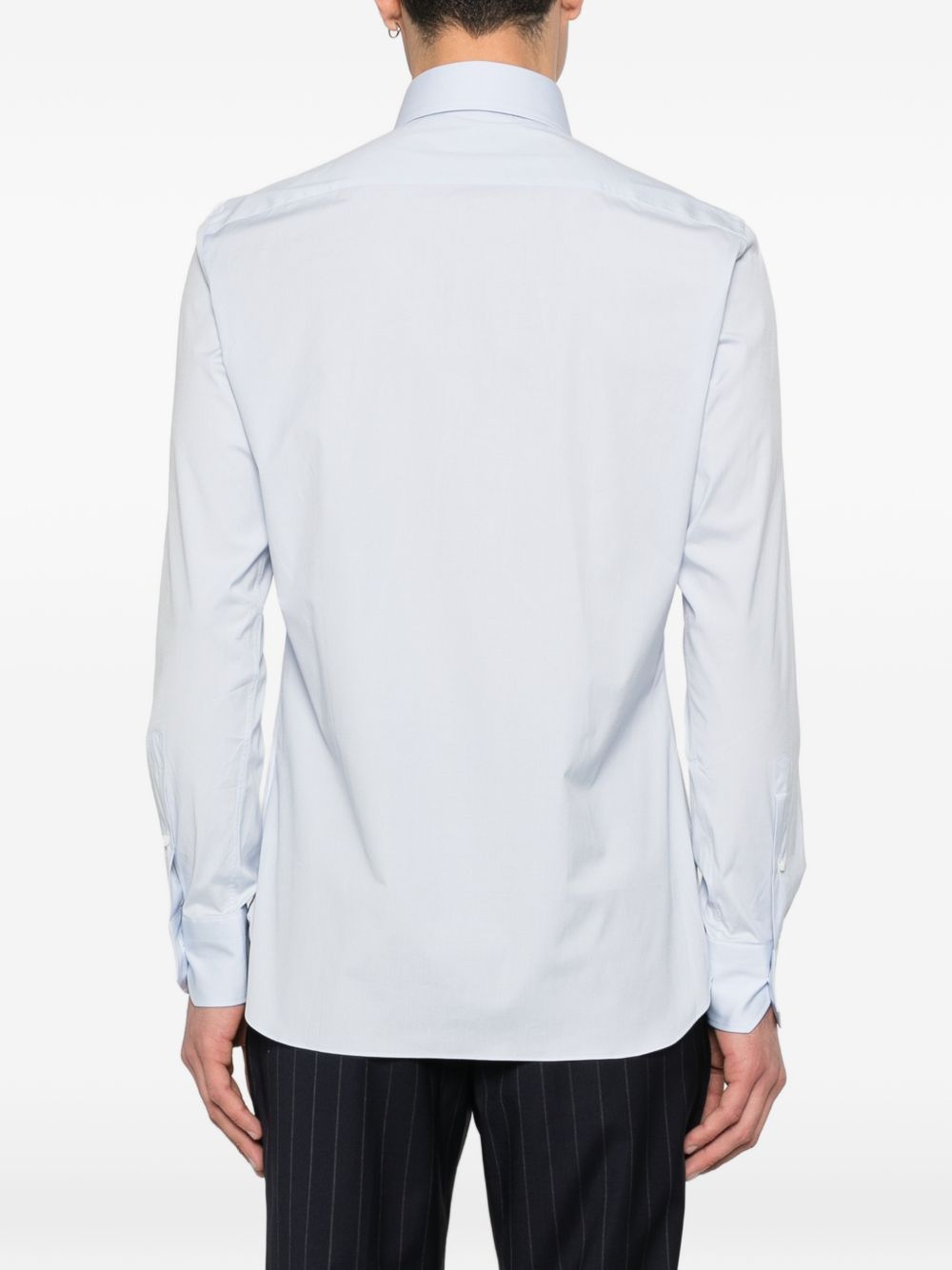 Camicia classica a maniche lunghe in azzurro Zegna - uomo 