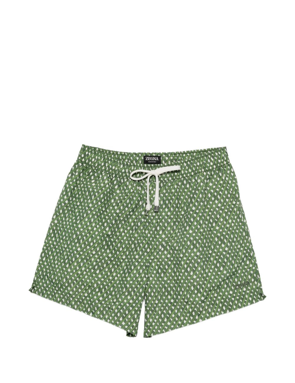 Costume da bagno con stampa geometrica in verde Zegna - uomo 