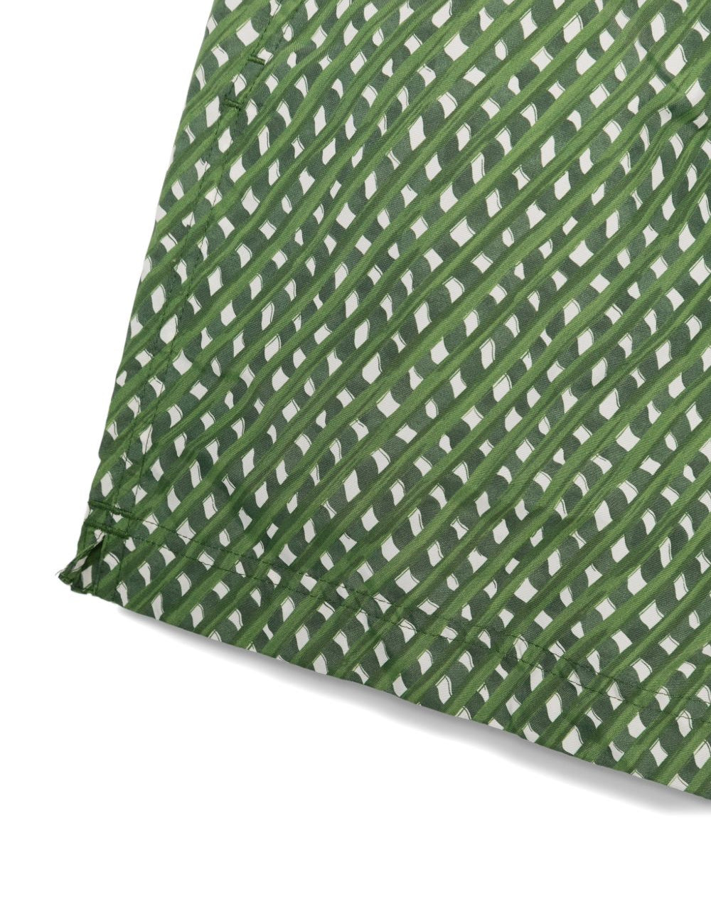 Costume da bagno con stampa geometrica in verde Zegna - uomo 