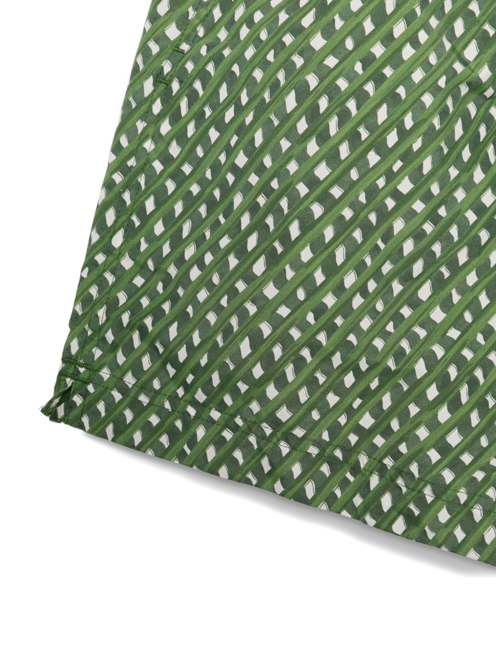 Costume da bagno con stampa geometrica in verde Zegna - uomo 