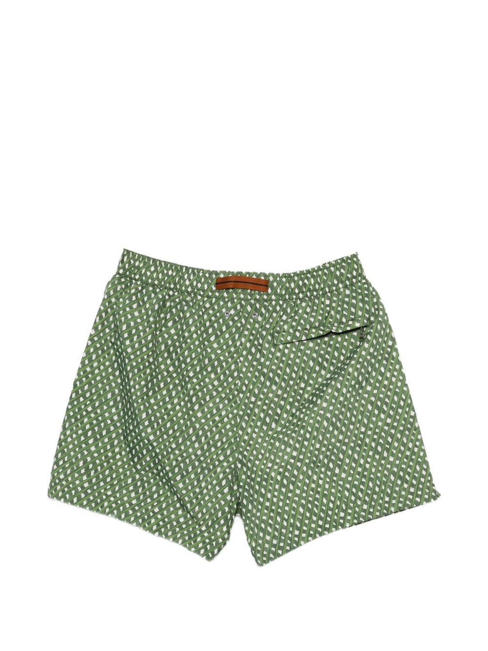 Costume da bagno con stampa geometrica in verde Zegna - uomo 