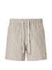 Men's striped swimming trunks in Zegna beige