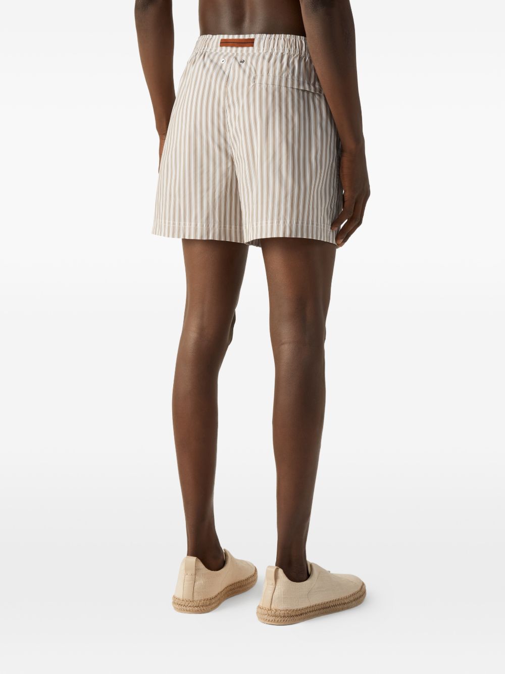 Costume da bagno a righe  in beige Zegna - uomo 