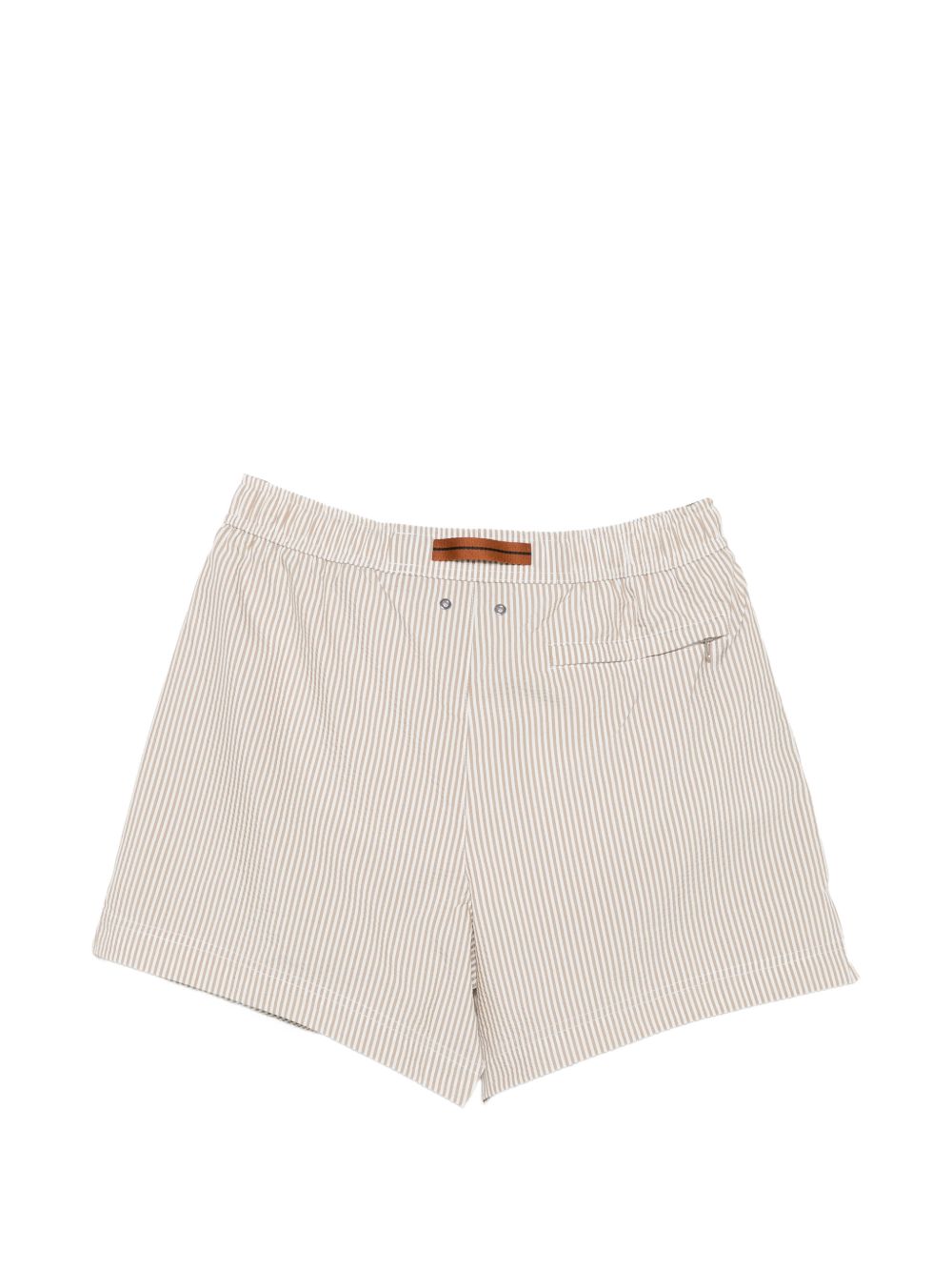 Costume da bagno a righe con coulisse in beige Zegna - uomo 