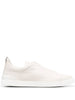 Sneakers a punta rotonda con tripla cucitura in avorio Zegna - uomo