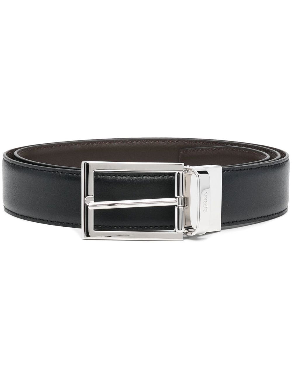 Cintura con fibbia in nero Zegna - uomo 