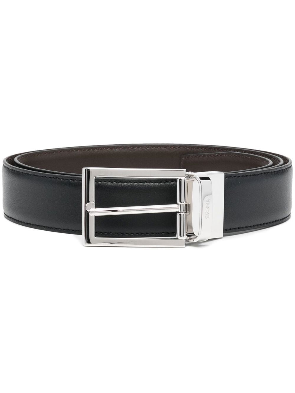 Cintura con fibbia in nero Zegna - uomo 