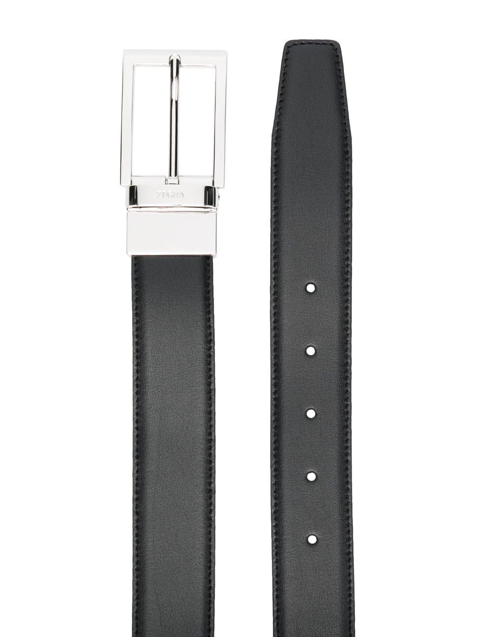 Cintura con fibbia in nero Zegna - uomo 