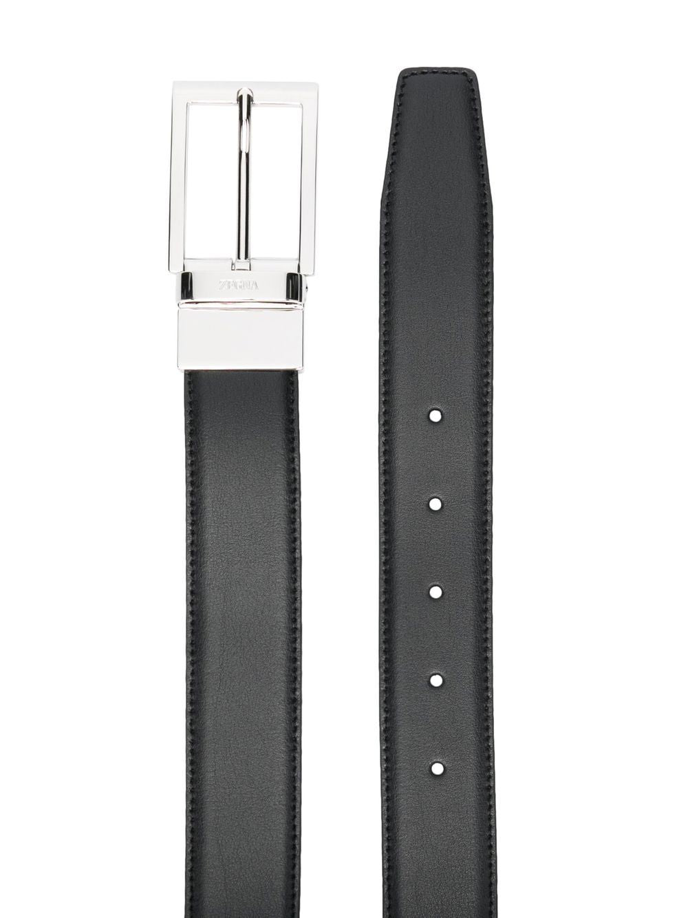 Cintura con fibbia in nero Zegna - uomo 