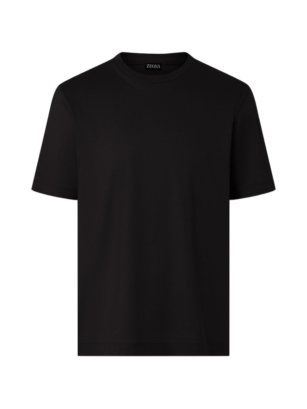 T-shirt in cotone piqué in nero Zegna - uomo 