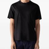 T-shirt in cotone piqué in nero Zegna - uomo 